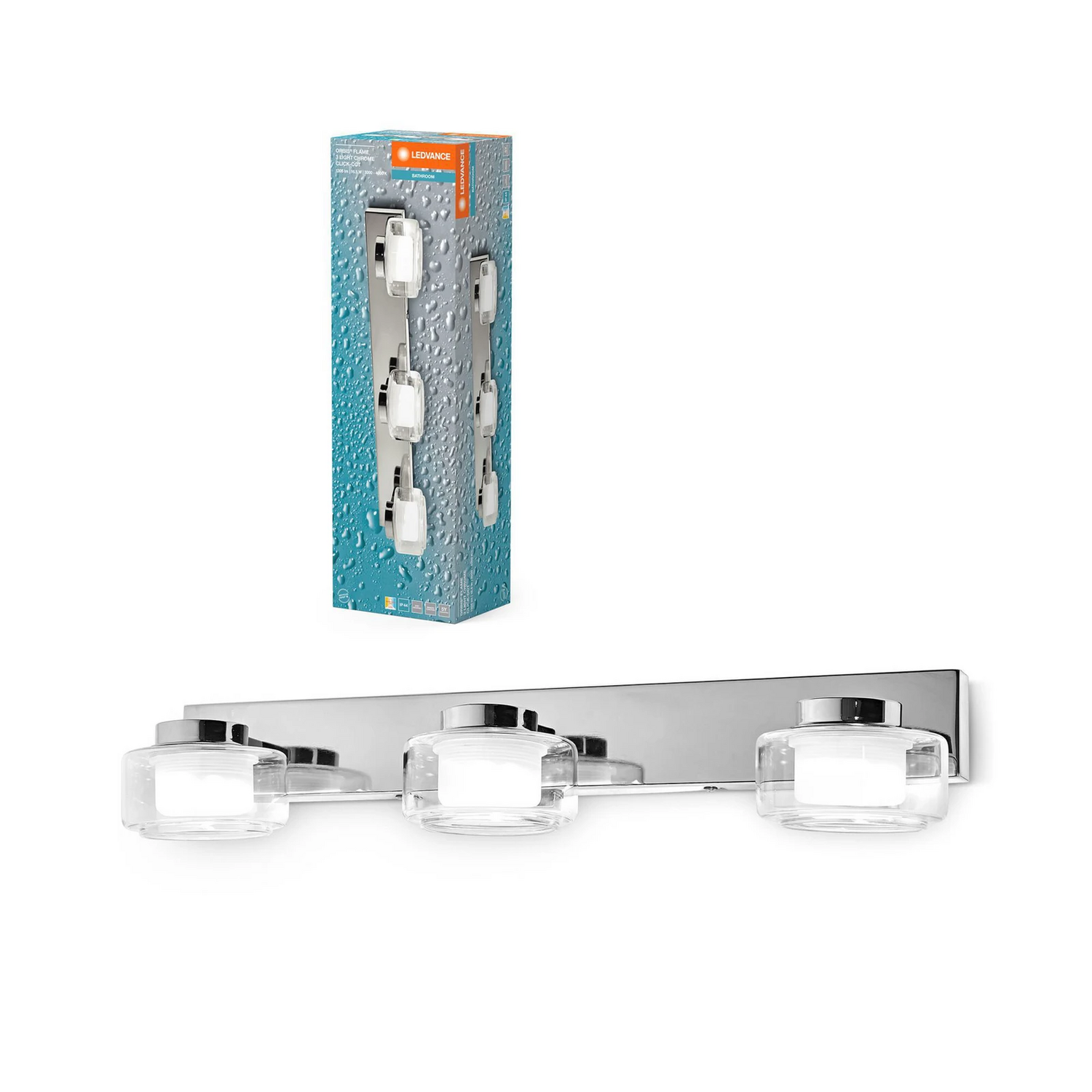 Ledvance Led Wandleuchte Leuchte Orbis Flame Chrom Ip44 3fl Ip Badwandleuchte B-Ware - 4099854276231