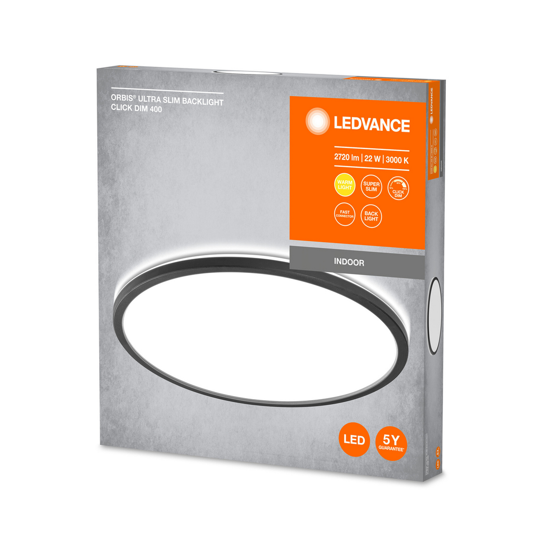 Ledvance Orbis Deckenleuchte Lampe Led Schwarz ø 40 Cm Kunststoff Dimmbar 22 W B-Ware - 4058075752887