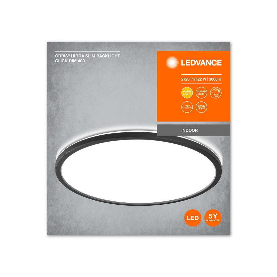 Ledvance Orbis Deckenleuchte Lampe Led Schwarz ø 40 Cm Kunststoff Dimmbar 22 W B-Ware - 4058075752887