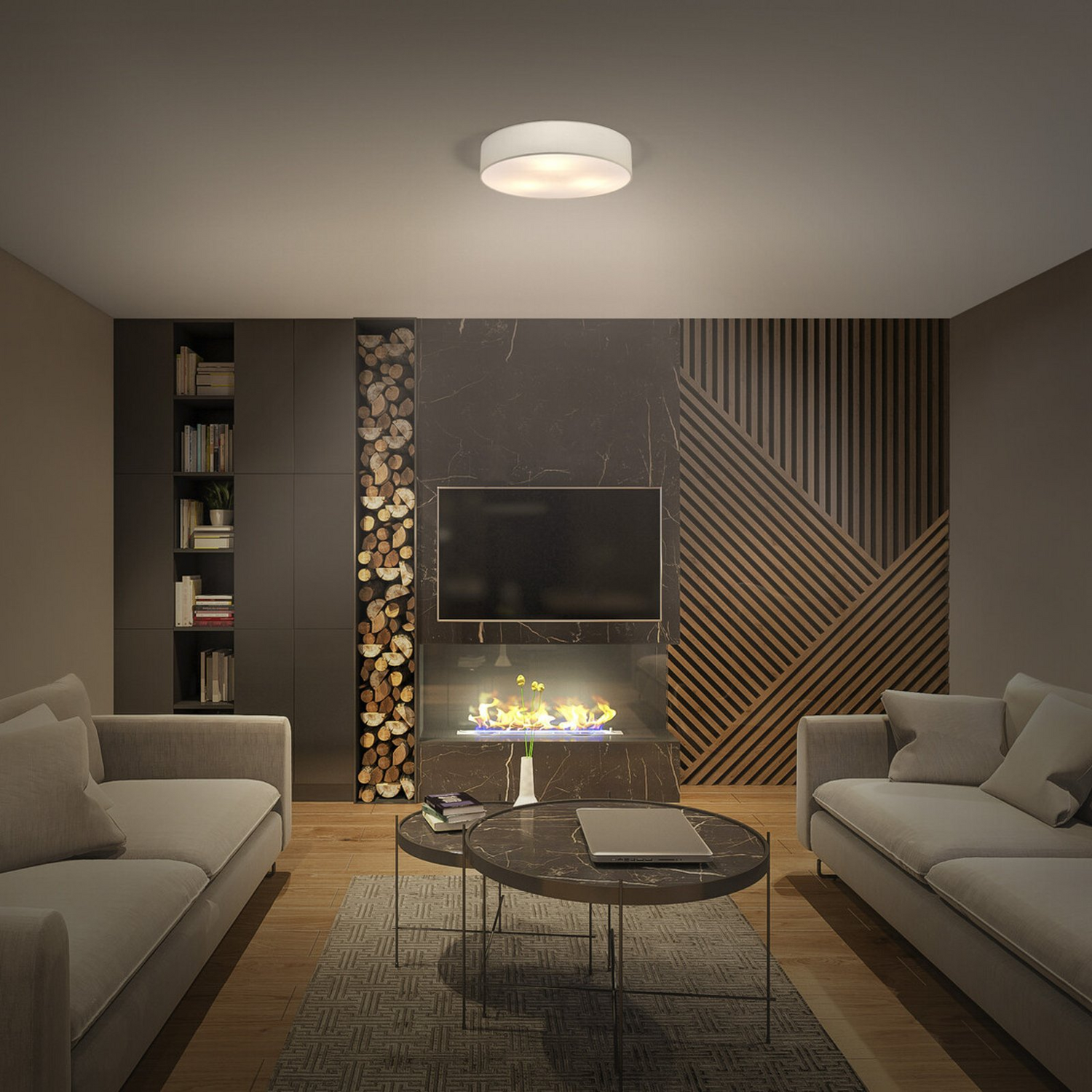 B-Ware Ledvance Orbis Paris Deckenleuchte Lampe Deckenlampe ø 48cm Beige - 4058075829046