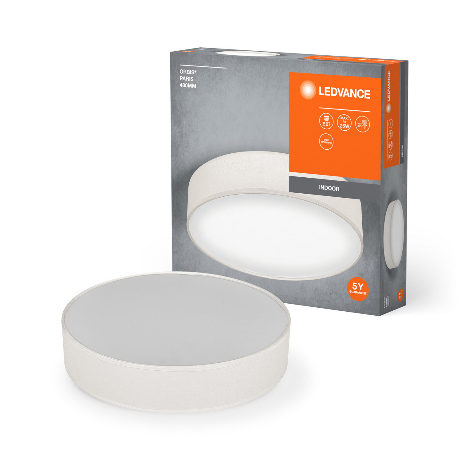 B-Ware Ledvance Orbis Paris Deckenleuchte Lampe Deckenlampe ø 48cm Beige766 - 4058075829046