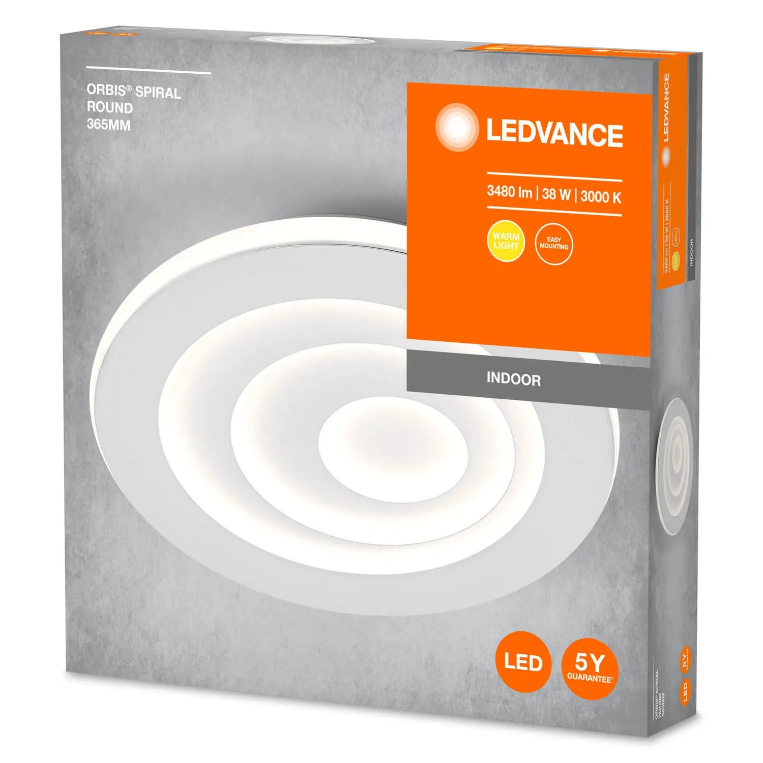 B-Ware Ledvance Deckenleuchte Lampe Orbis Spiral Round Warmweiß 36,5 Cm Led Weiß 38 W - 4099854093357