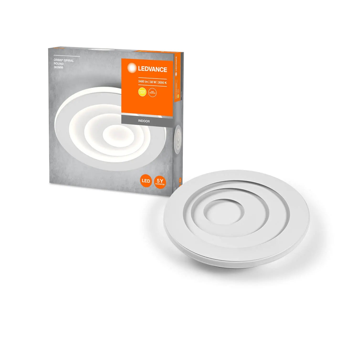 B-Ware Ledvance Deckenleuchte Lampe Orbis Spiral Round Warmweiß 36,5 Cm Led Weiß 38 W - 4099854093357