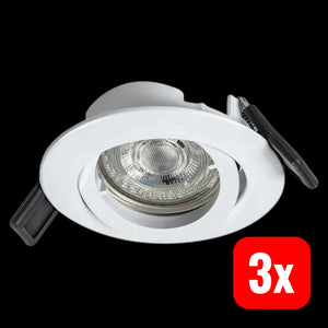 B-Ware Ledvance Deckenstrahler Recess Twistlock Led Weiß Aluminium Gu10 3 Stück