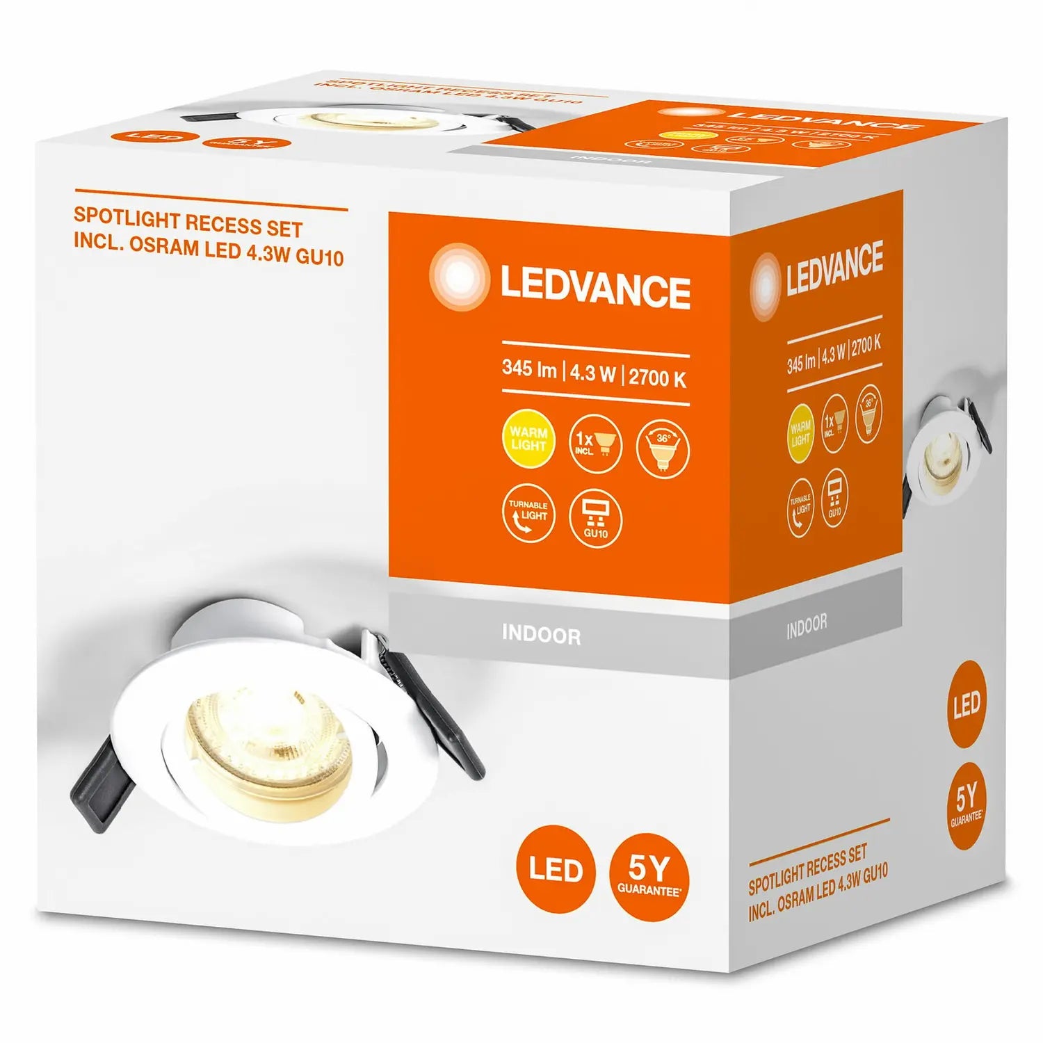 B-Ware Ledvance Deckenstrahler Recess Twistlock Led Weiß Aluminium Gu10 3 Stück - 4058075572997
