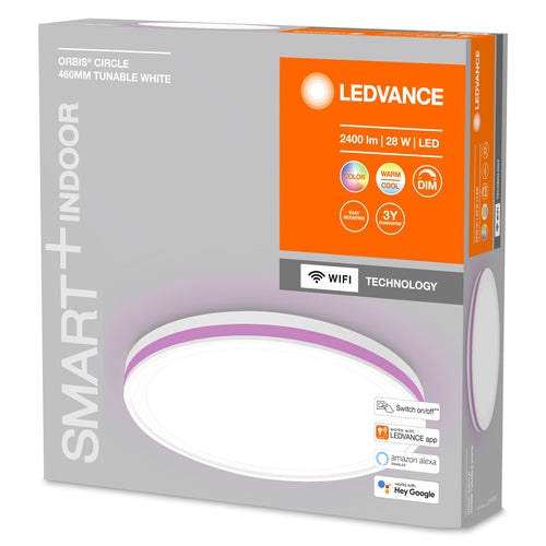 LEDVANCE Deckenleuchte Lampe Orbis Circle CCT RGB weiß WiFi ABS Kunststoff - 4058075573871