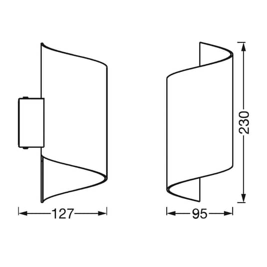 Ledvance Smart+ Wandleuchte Wi Fi Orbis Wall Twist Schwarz Wandleuchte Leuchte 12 B-Ware - 4058075574090