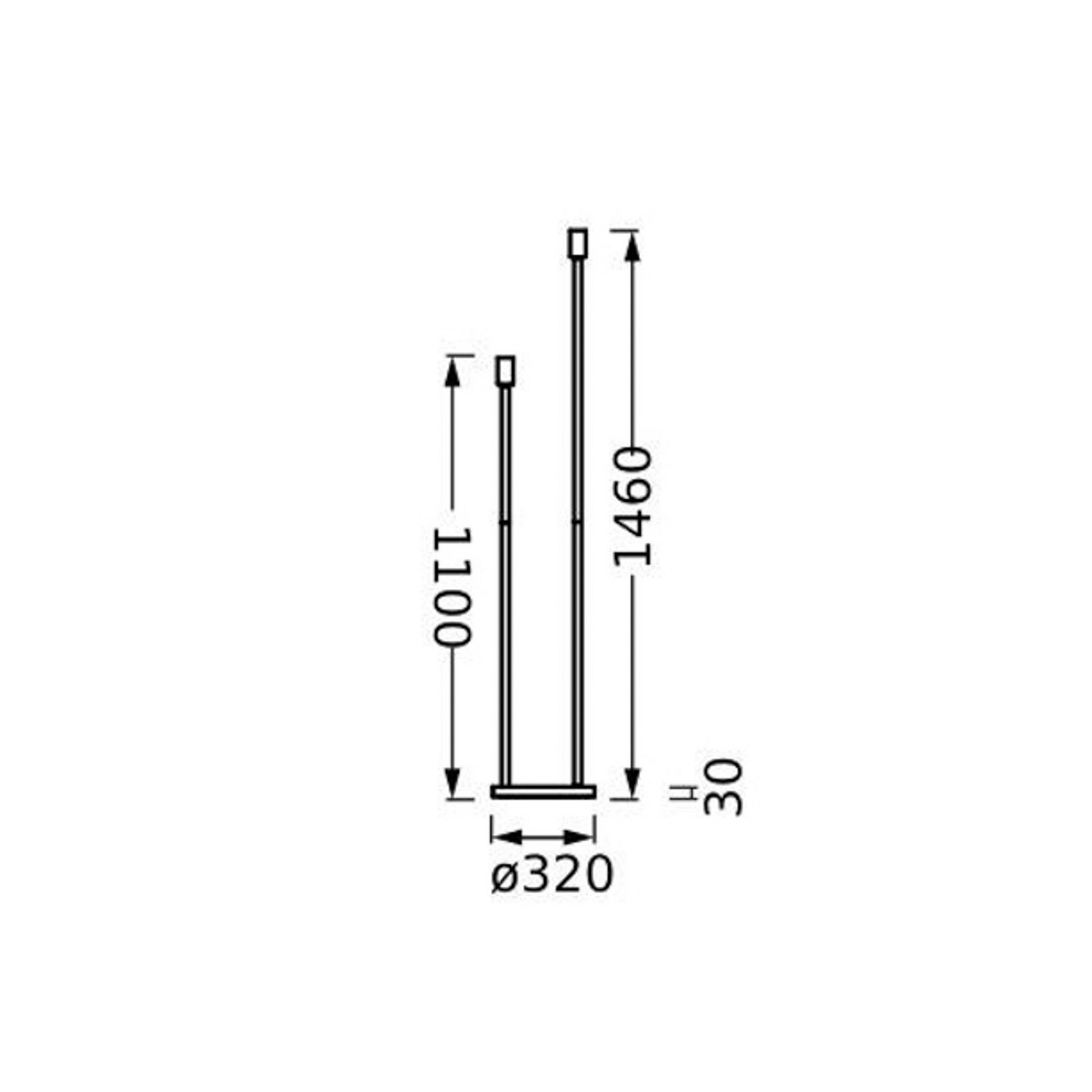 Ledvance Stehlampe Leuchte Beleuchtung 2 Flammig Höhe 146cm Beige B-Ware - 4058075833098