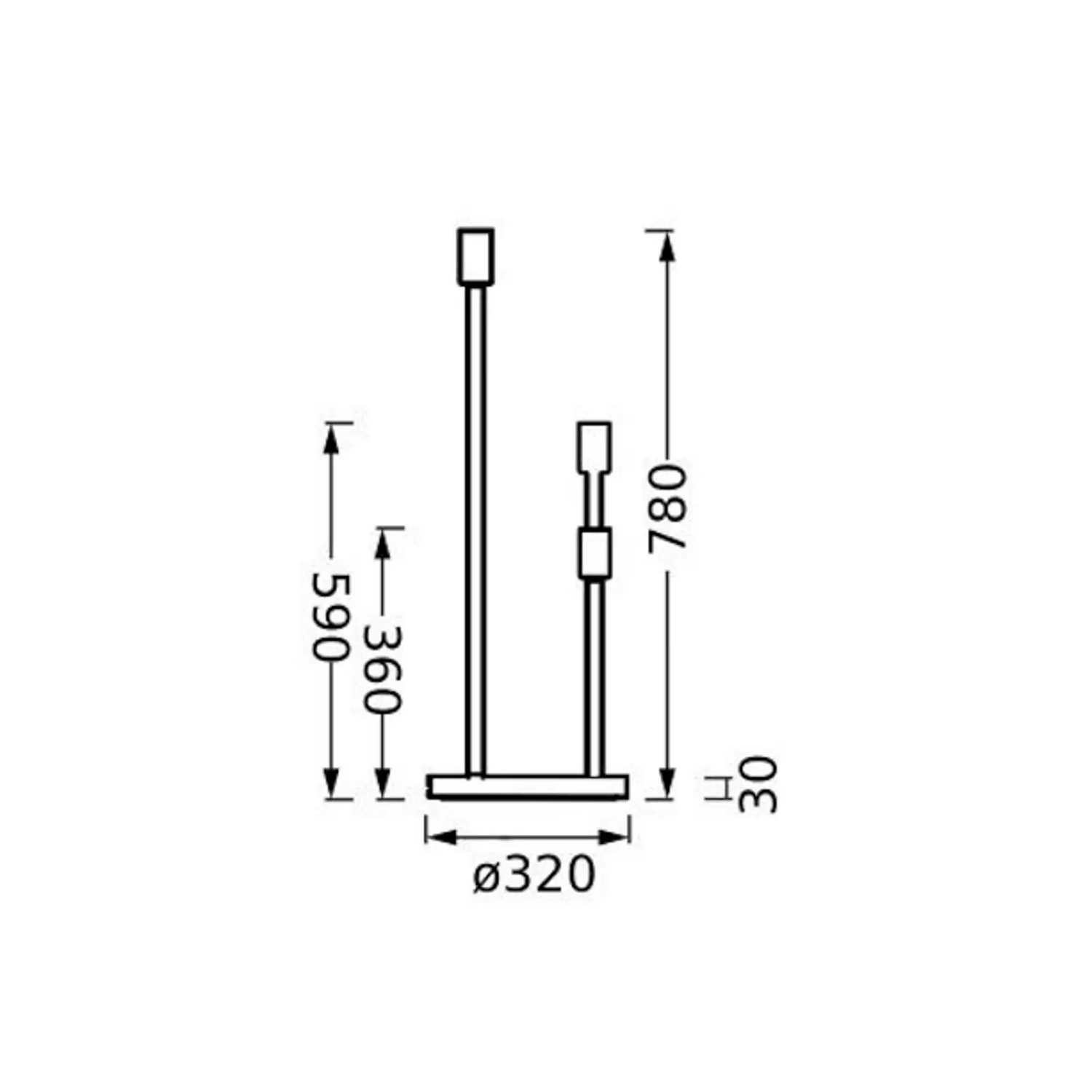 Ledvance Stehleuchte Decor Stick Höhe 78cm Dunkelgrau Stehlampe Lampe Leuchte B-Ware - 4058075833036