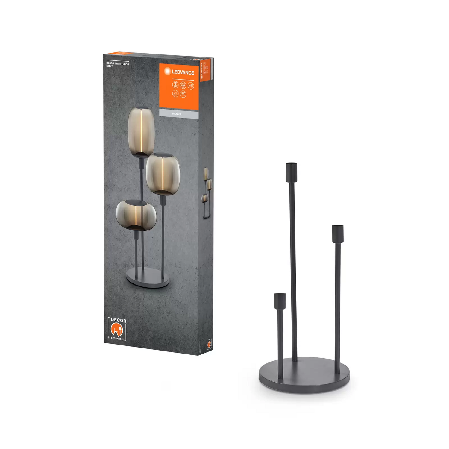 Ledvance Stehleuchte Decor Stick Höhe 78cm Dunkelgrau Stehlampe Lampe Leuchte B-Ware - 4058075833036