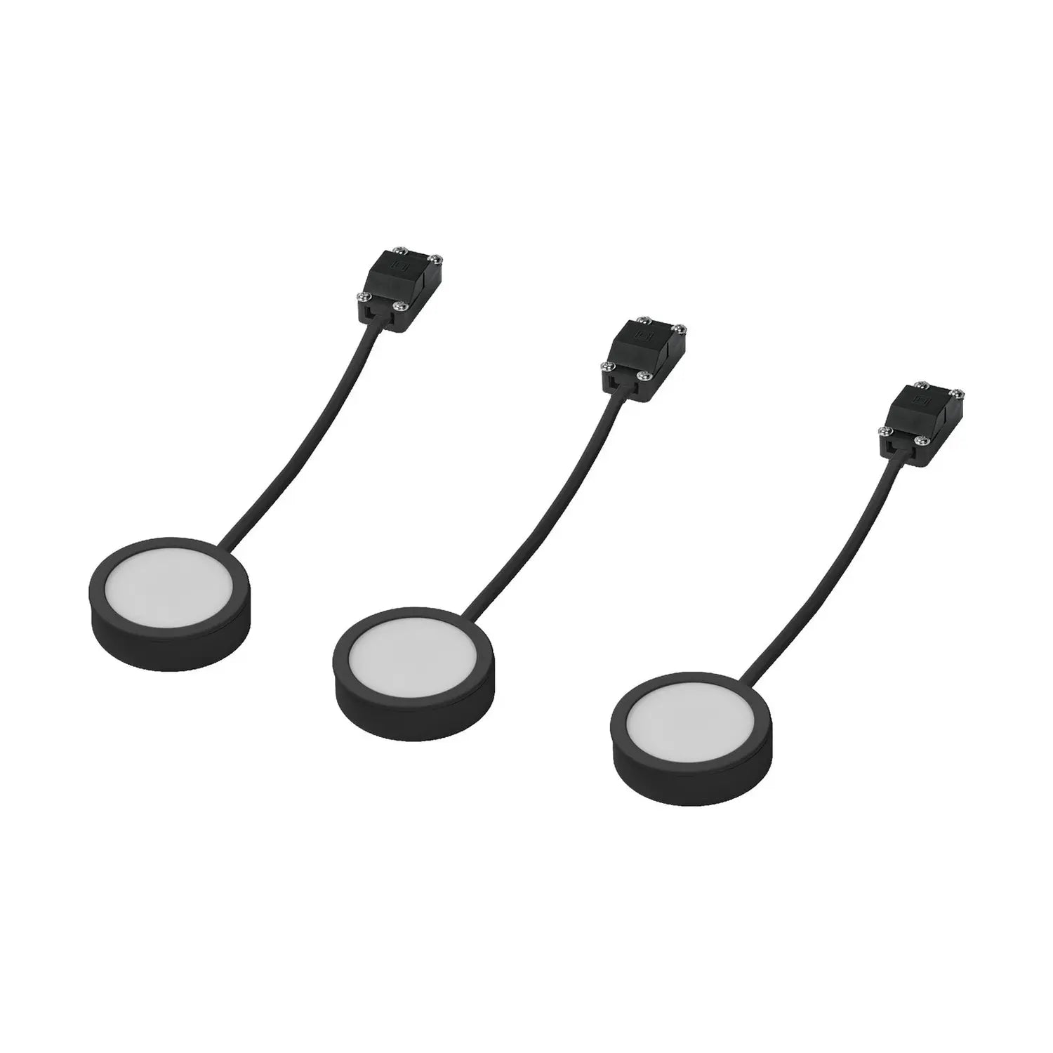 B-Ware Ledvance Möbelspot Unterbauleuchte Puck Licht Set Schwarz 3er Pack - 4058075791589