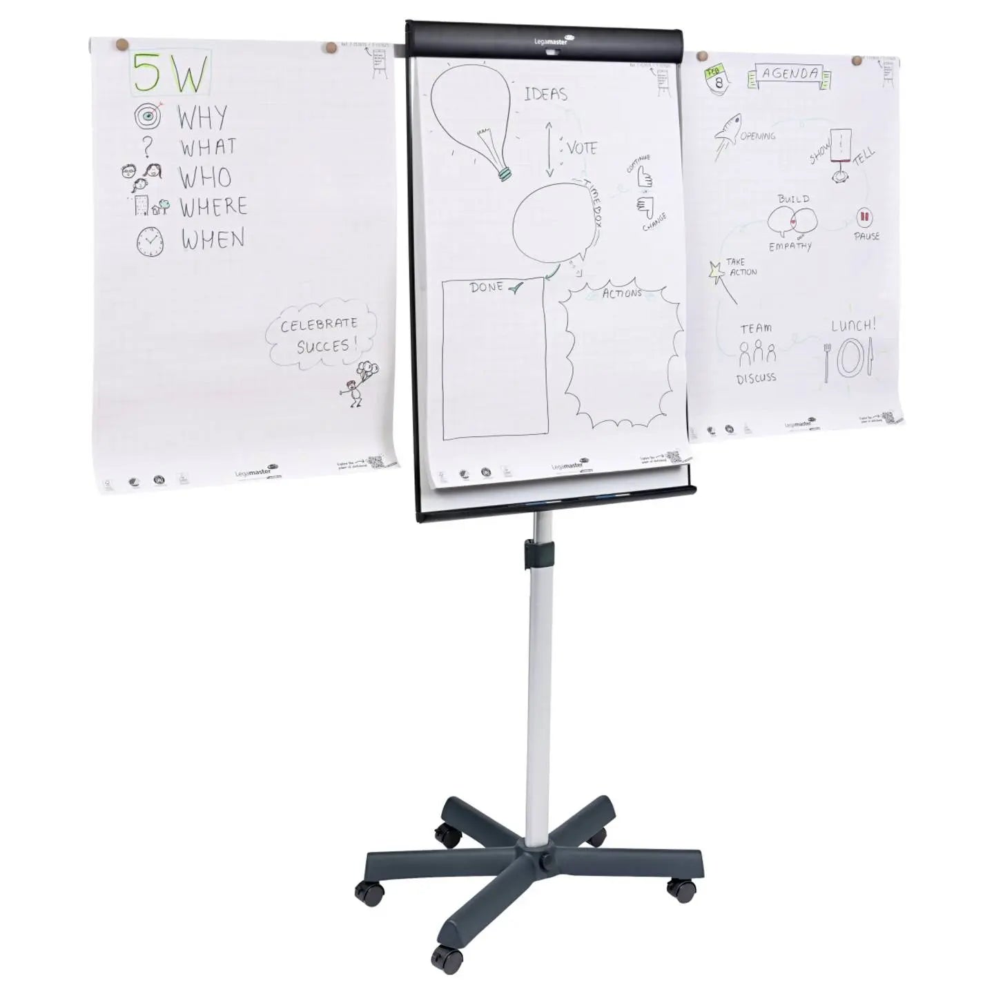 B-Ware Flipchart Tafel Legamaster Flipchart Sketch Pro Serie Höhenverstellbar Board - 8713797111072