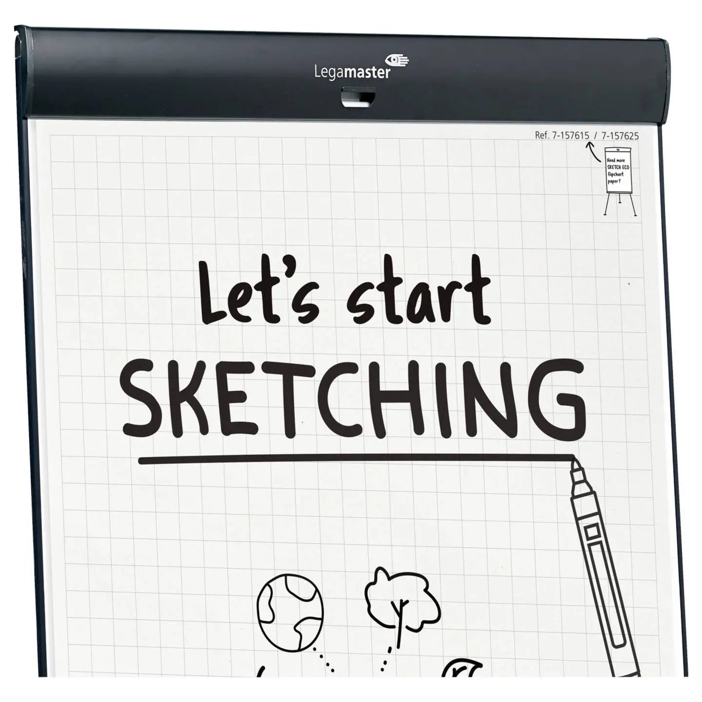 B-Ware Flipchart Tafel Legamaster Flipchart Sketch Pro Serie Höhenverstellbar Board - 8713797111072