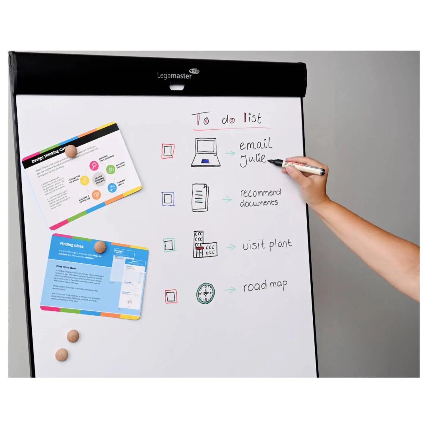 B-Ware Flipchart Tafel Legamaster Flipchart Sketch Pro Serie Höhenverstellbar Board - 8713797111072