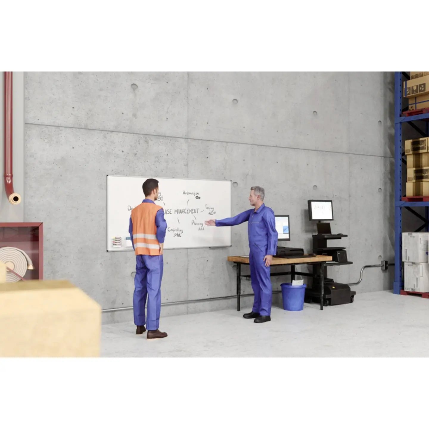 B-Ware Legamaster Whiteboard Tafel Magnettafel Unite Weiß Glatt Ablageschale 120x90 Cm - 8713797105118