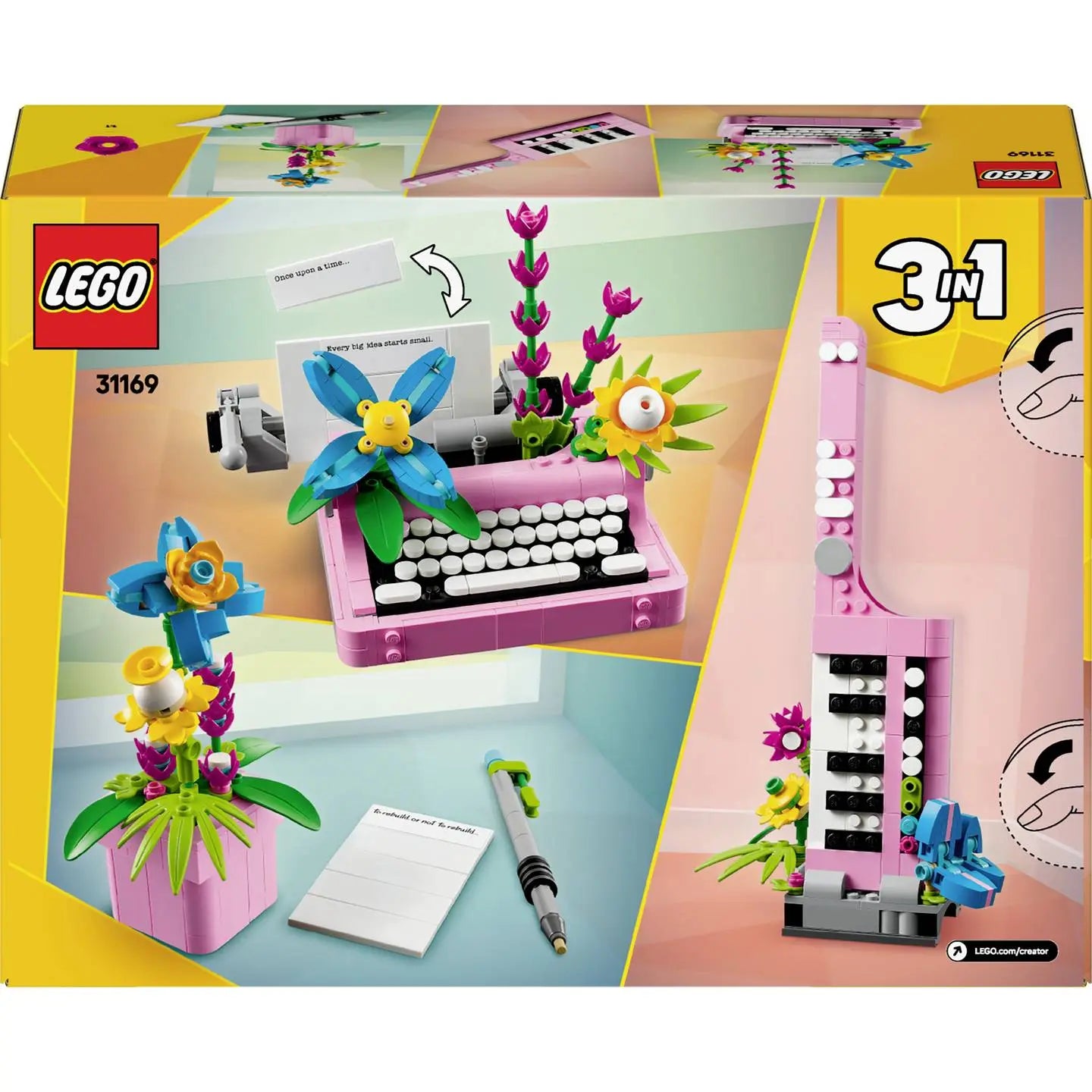 B-Ware Lego 31169 Creator Schreibmaschine Mit Blumen Legoset Set - 5702017822440
