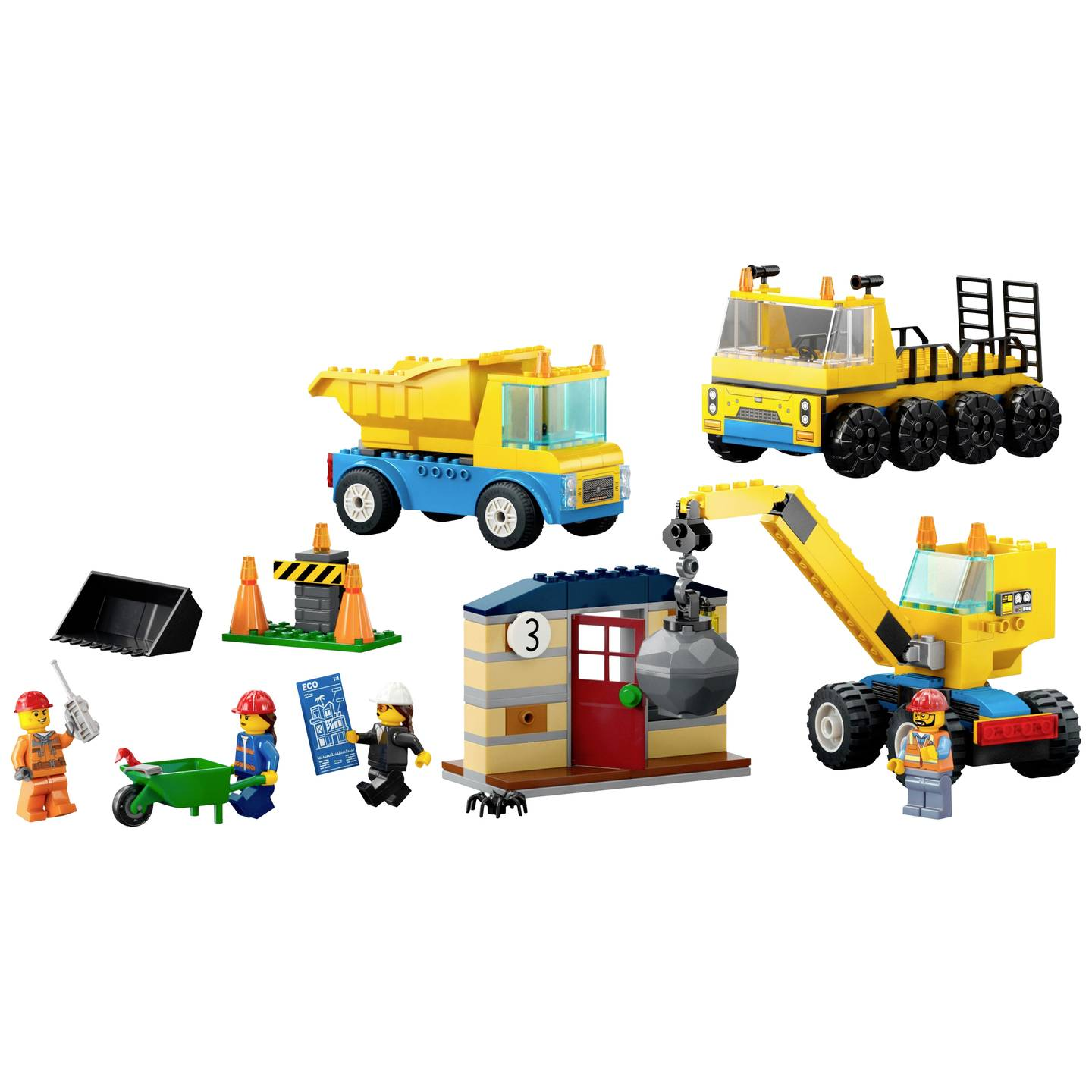 B-Ware Lego City Baufahrzeuge Kran Bauwagen Set Abrissbirne Kinder 60391 Spielzeug - 5702017416465