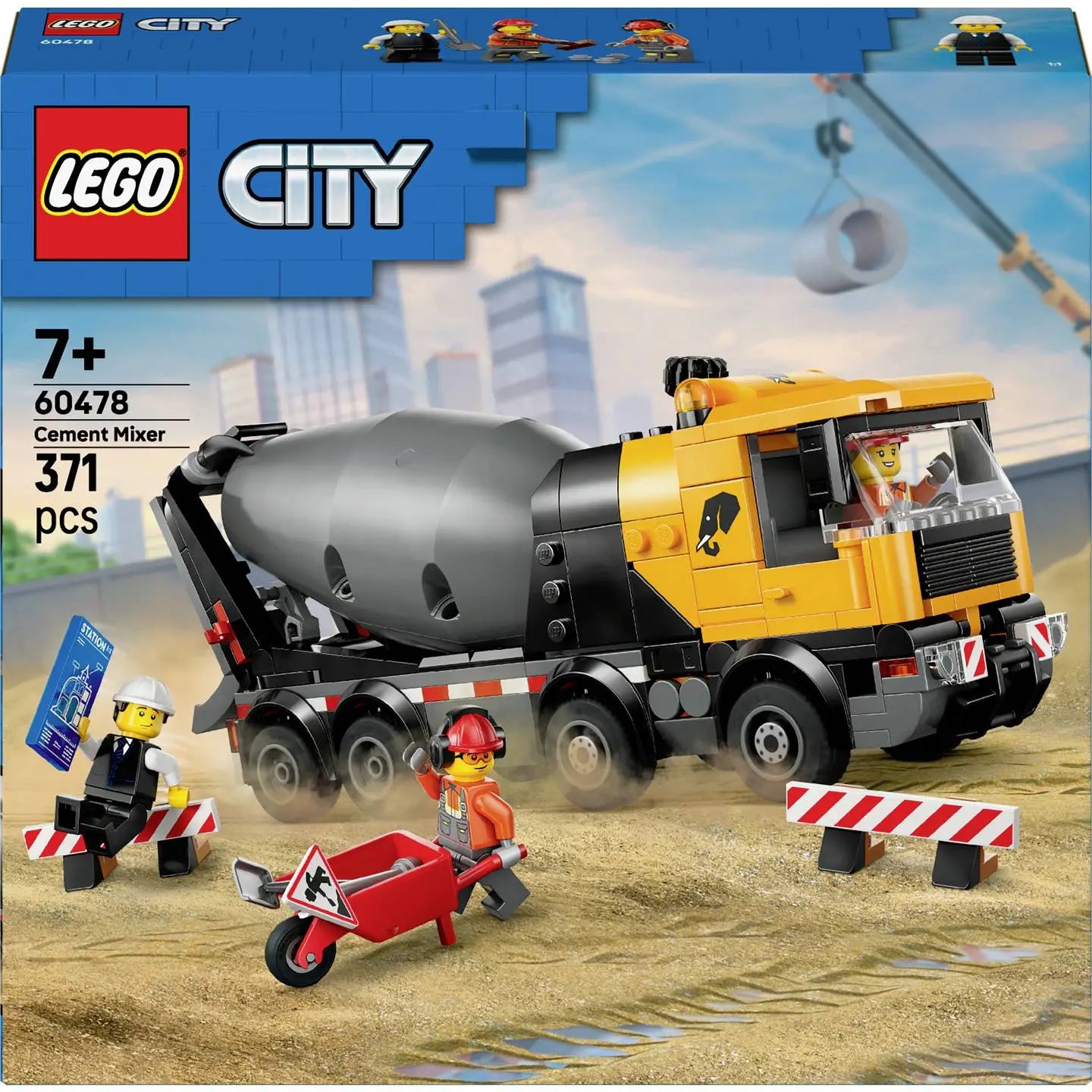 B-Ware Lego City Baufahrzeug Laster Betonmischer Kinderspielzeug Set 60478 Kunststoff - 5702018056790