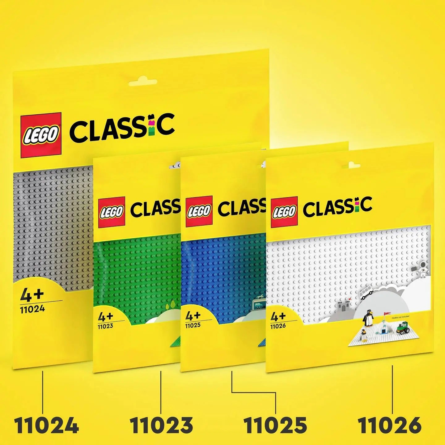 B-Ware Lego Classic 11024 Bauplatte Grundplatte Graue Bauplatte 8 Stück - 5702017185279