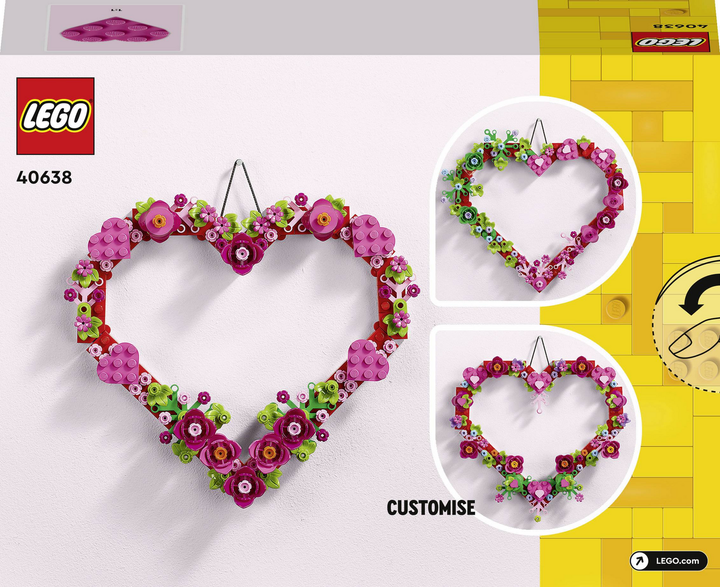 Lego Iconic 40638 Herz Deko Set Bausatz Dekoherz Herzform Baukasten 6 Stück B-Ware - 5702017422725