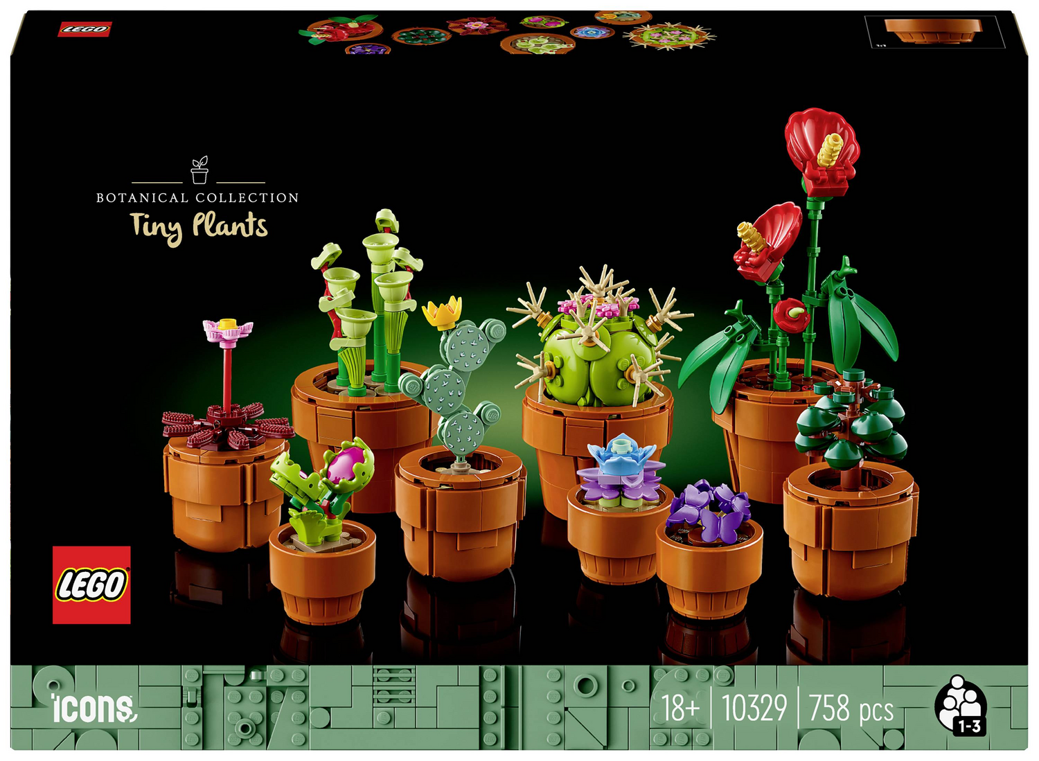 B-Ware Lego Icons Set Pflanzen Blumen Mini Baukasten Tropische Blumentopf Dekoration - 5702017567570