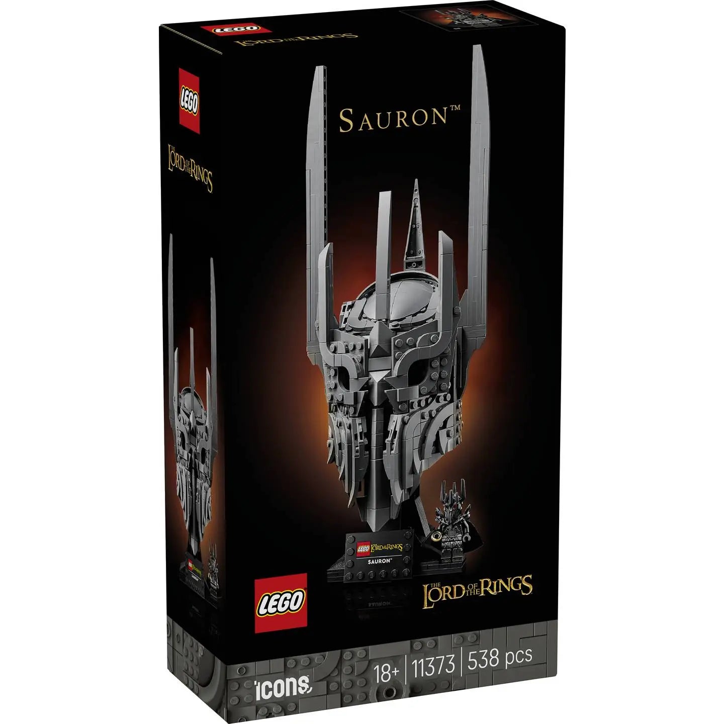 B-Ware Lego Icons Helm Maske Sauron Herr Der Ringe Modellbauset Ständer Minifigur 11373 - 5702018063576
