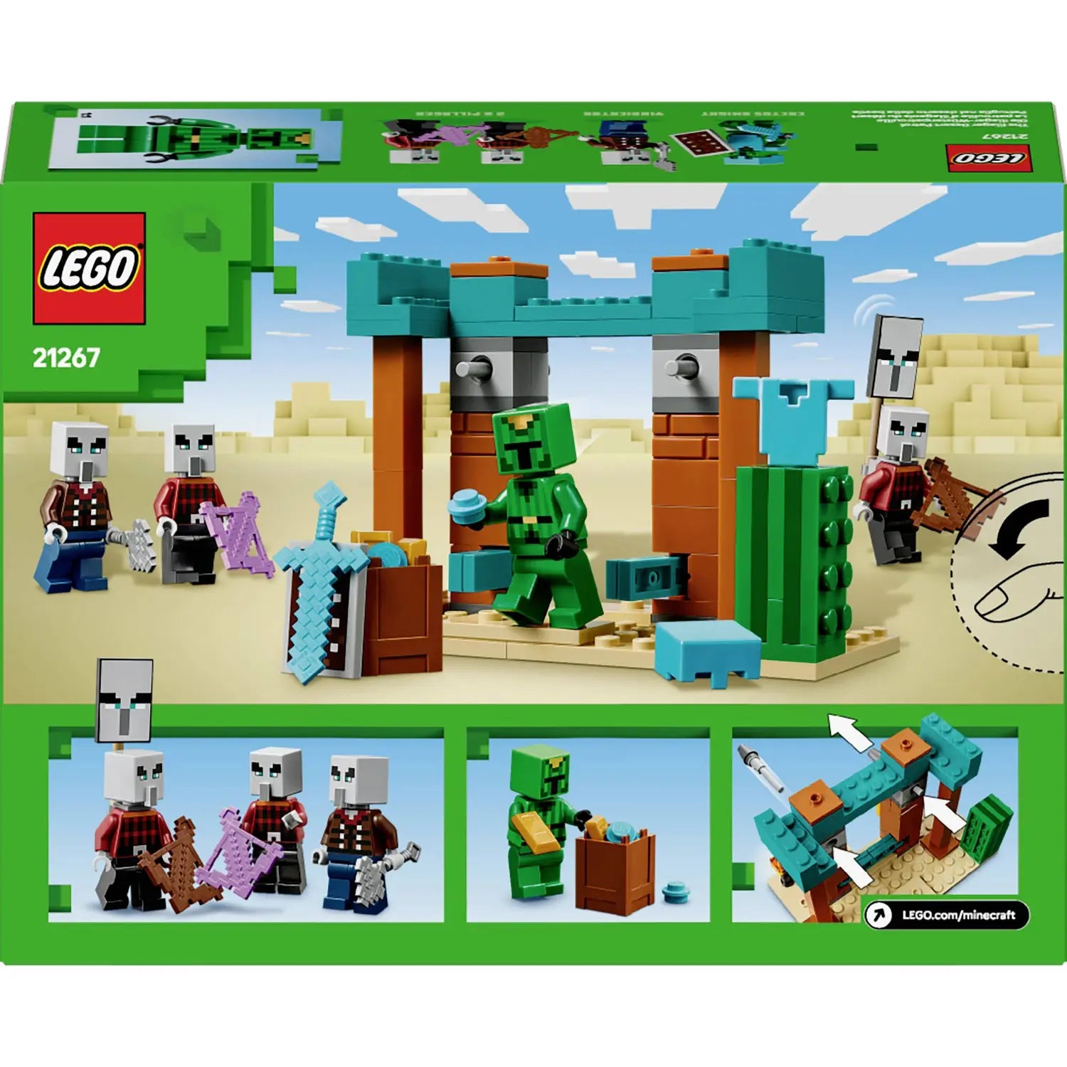 B-Ware Lego 21267 Minecraft Die Illager Wüstenpatrouille Set Bauset Spielfigur 4 Sets - 5702017815411