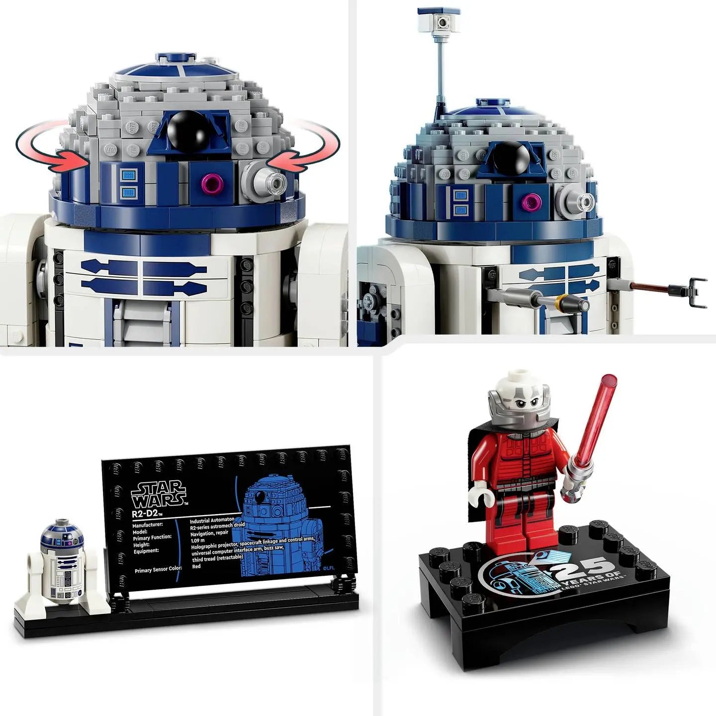 B-Ware Lego Set Bausatz Modell Star Wars Droide R2 D2 Figur Minifigur Darth Malak 75379