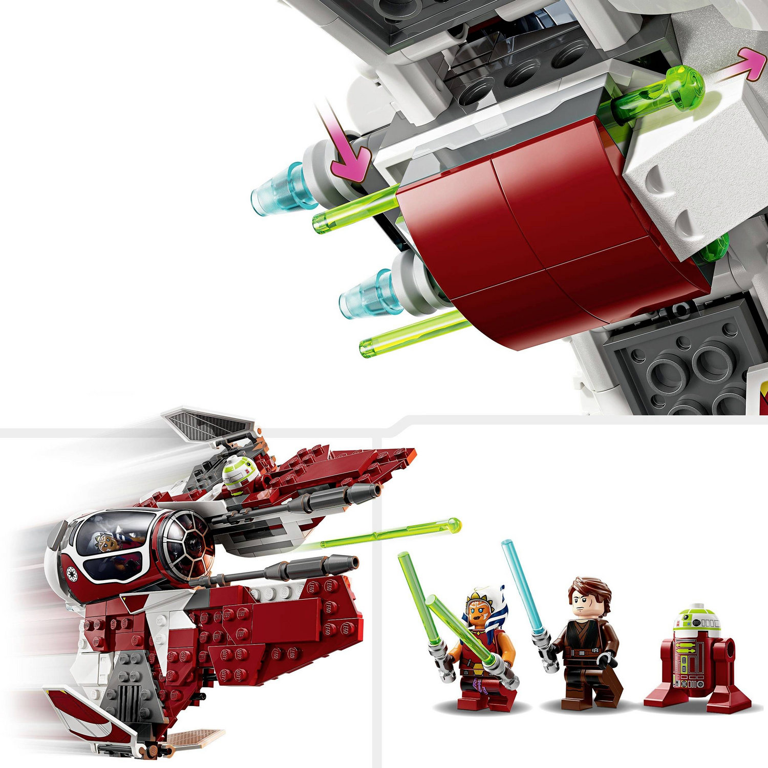 Lego Star Wars Intercepteur Jedi d'Ahsoka, jouet de construction pour enfants (article de seconde main)