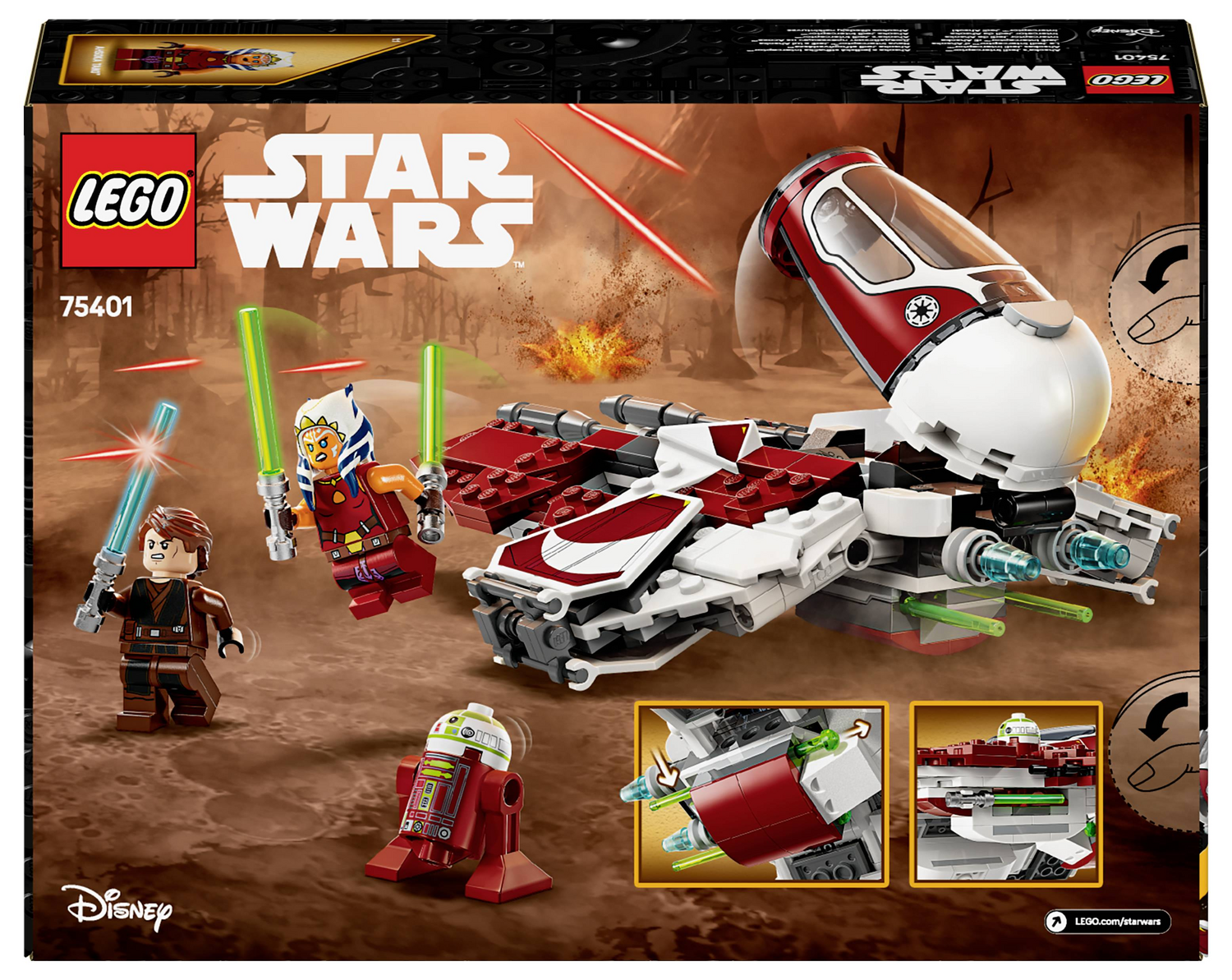 Lego Star Wars Intercepteur Jedi d'Ahsoka, jouet de construction pour enfants (article de seconde main)