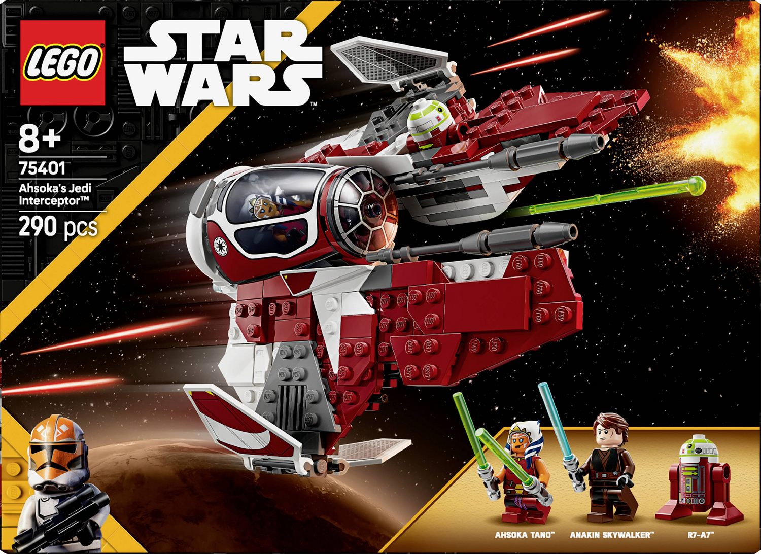 Lego Star Wars Intercepteur Jedi d'Ahsoka, jouet de construction pour enfants (article de seconde main)
