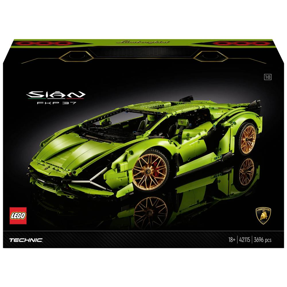B-Ware Lego Technic 42115 Lamborghini Sián Fkp 37 Bausatz Set Modell Auto Spielzeug - 5702016617535