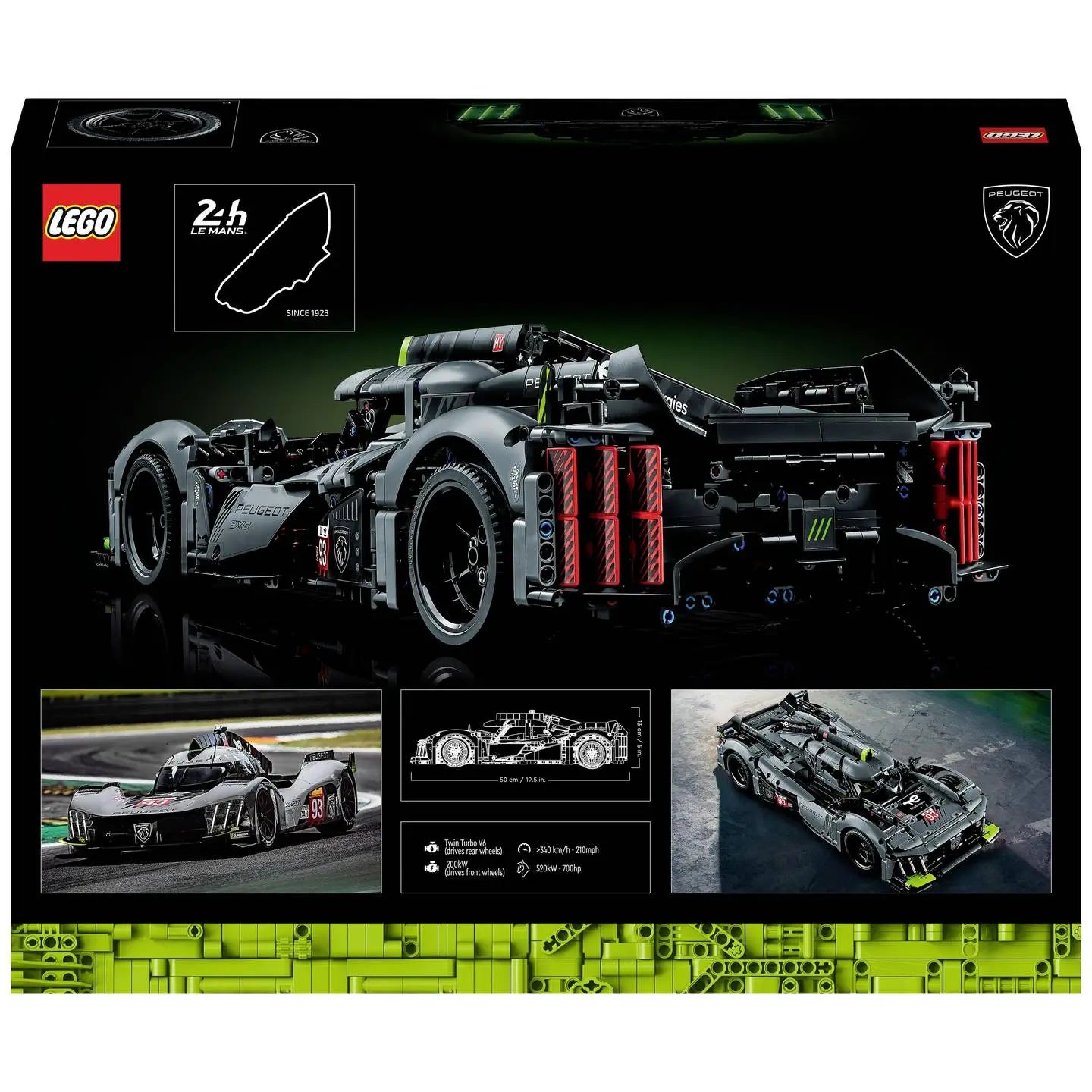 B-Ware Lego Technic 42156 Peugeot 9 X8 24 H Le M Bausatz Set Auto Modellbausatz Rennwagen - 5702017424767