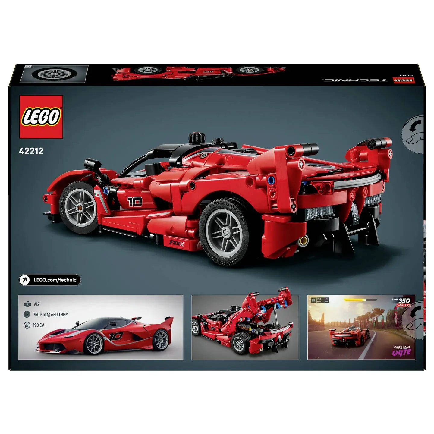 B-Ware Lego Technic Auto Fahrzeug Ferrari Fxx K Bauset Rot Modell Spielzeug Set - 5702017816357