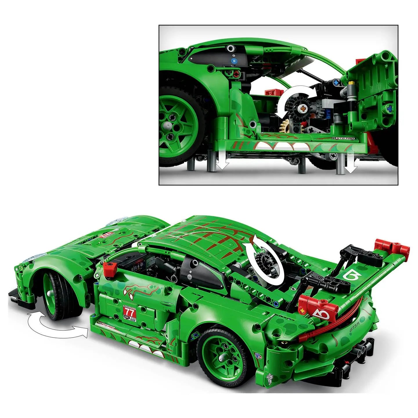 B-Ware Lego Technic Bausatz Auto Rennwagen Porsche 911 Gt3 R Rexy Ao Racing 42224 Set - 5702018067062