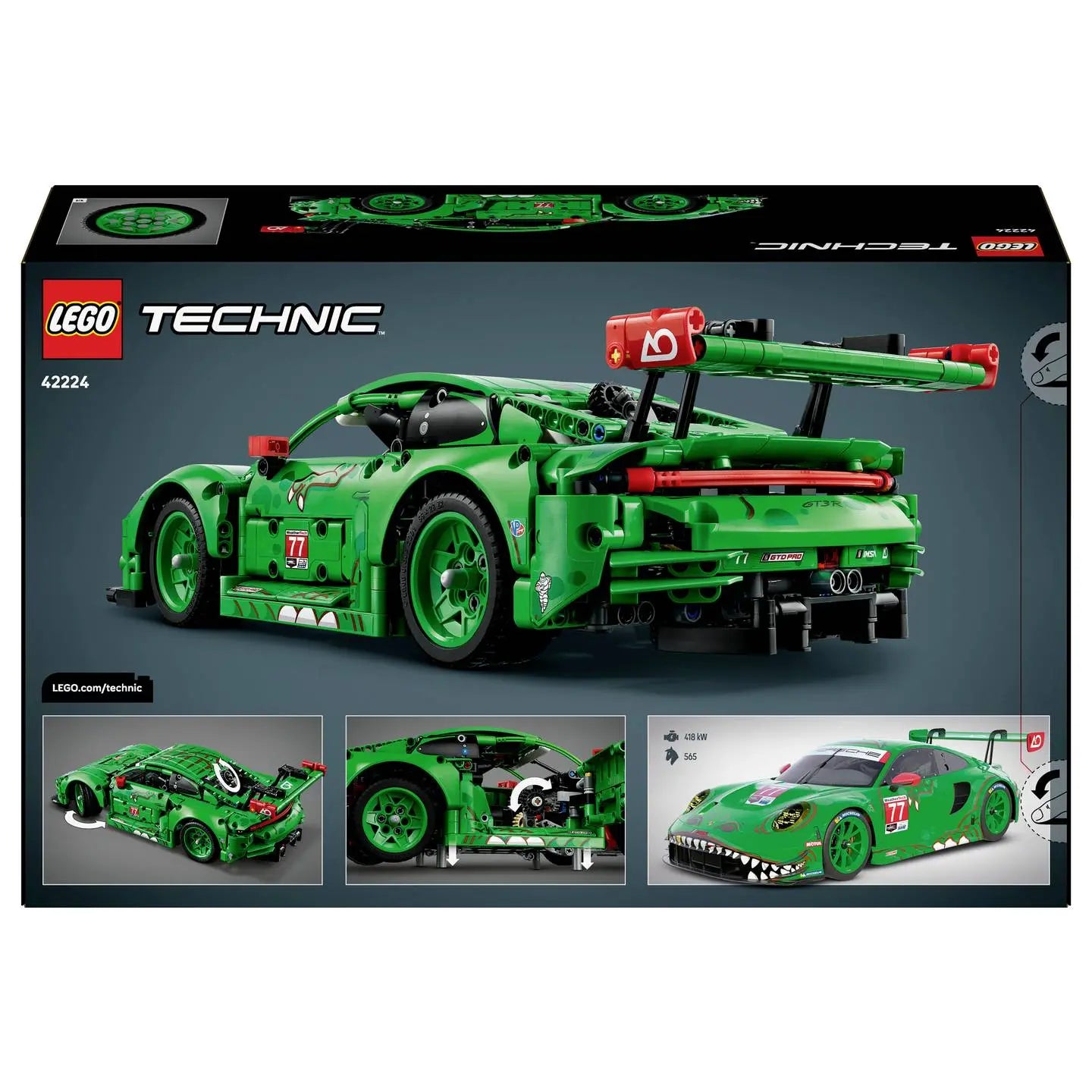 B-Ware Lego Technic Bausatz Auto Rennwagen Porsche 911 Gt3 R Rexy Ao Racing 42224 Set - 5702018067062