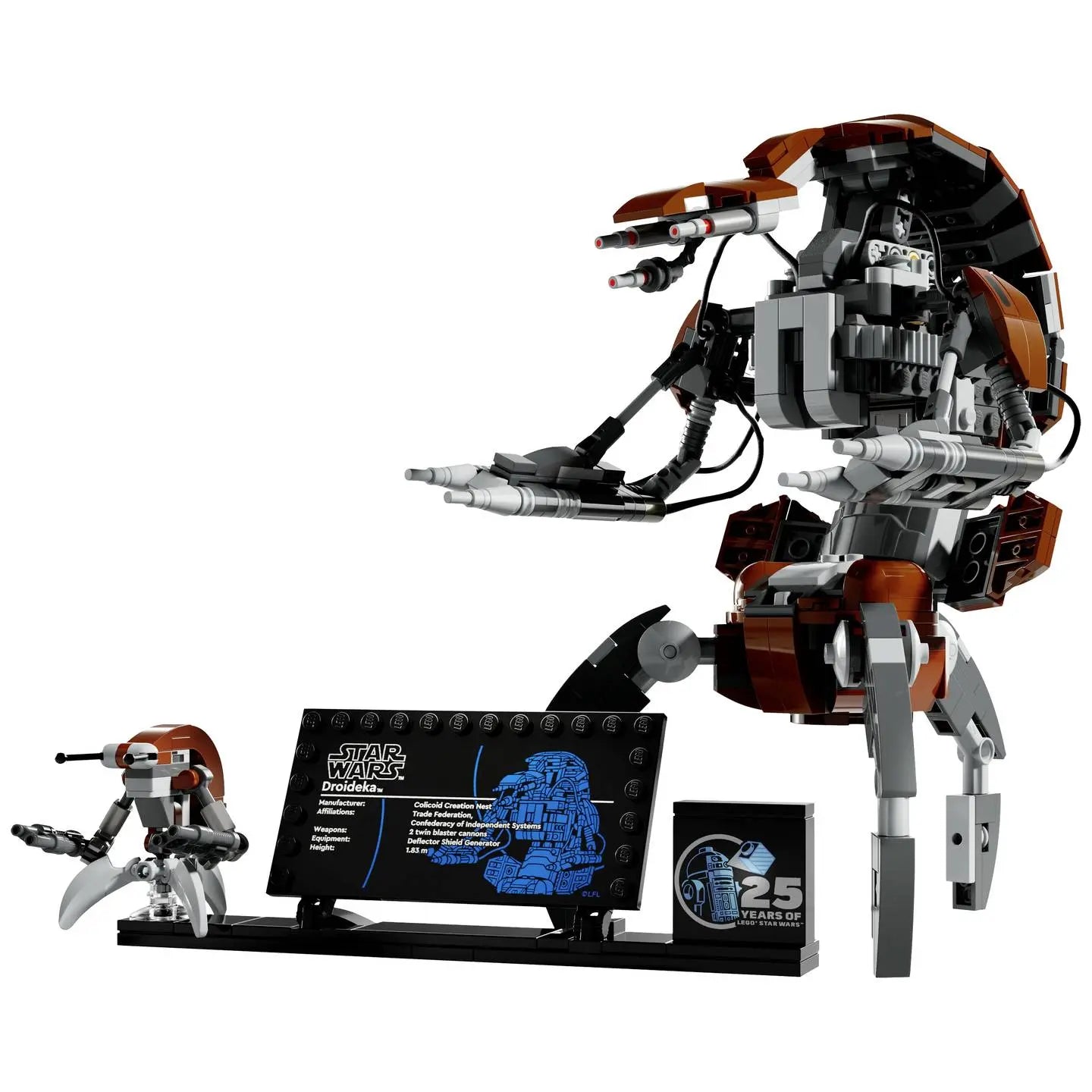 B-Ware Legož Star Wars Bauset Modell Droideka Jubiläum Ständer Infoplakette 25 Jahre - 5702017584393