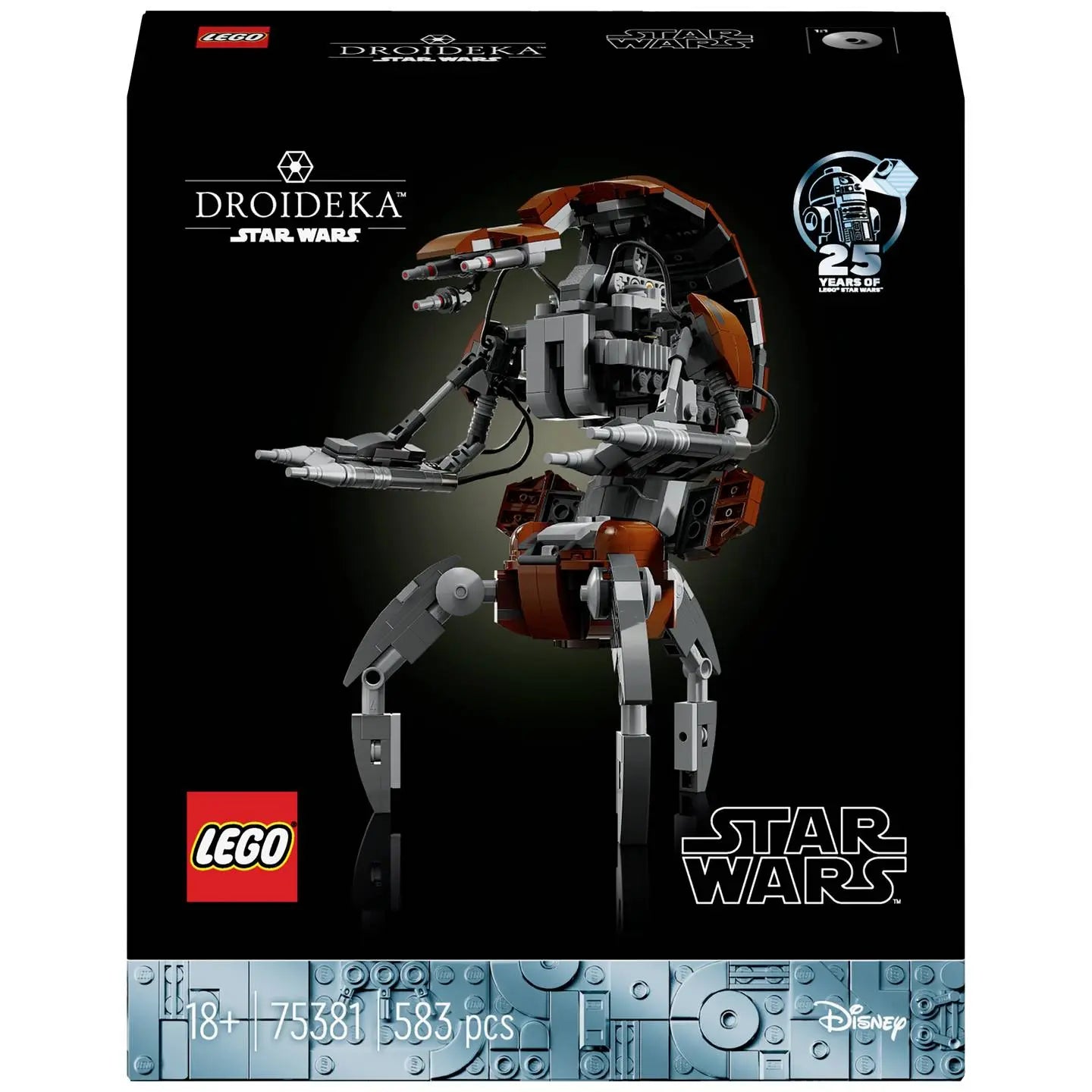 B-Ware Legož Star Wars Bauset Modell Droideka Jubiläum Ständer Infoplakette 25 Jahre927 - 5702017584393