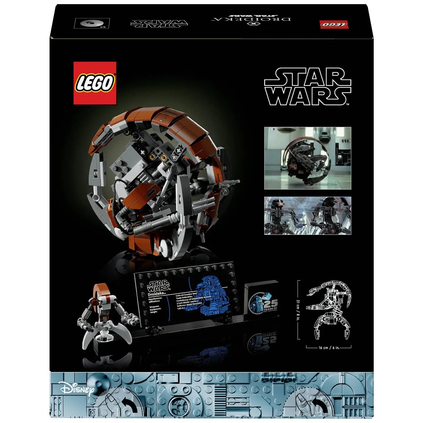 B-Ware Legož Star Wars Bauset Modell Droideka Jubiläum Ständer Infoplakette 25 Jahre - 5702017584393