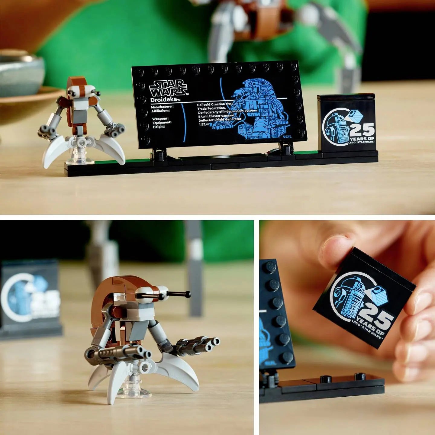 B-Ware Legož Star Wars Bauset Modell Droideka Jubiläum Ständer Infoplakette 25 Jahre927 - 5702017584393