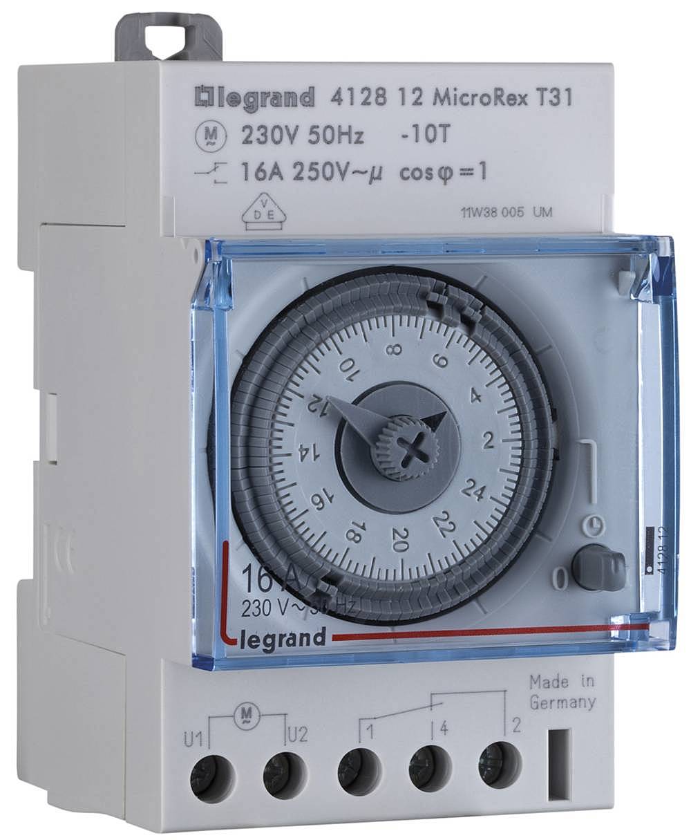B-Ware Legrand Zeitschaltuhr Schaltuhr Hutschienen Uhr Anzeige Analog 412812 16 A 250 V  - 3245064128124