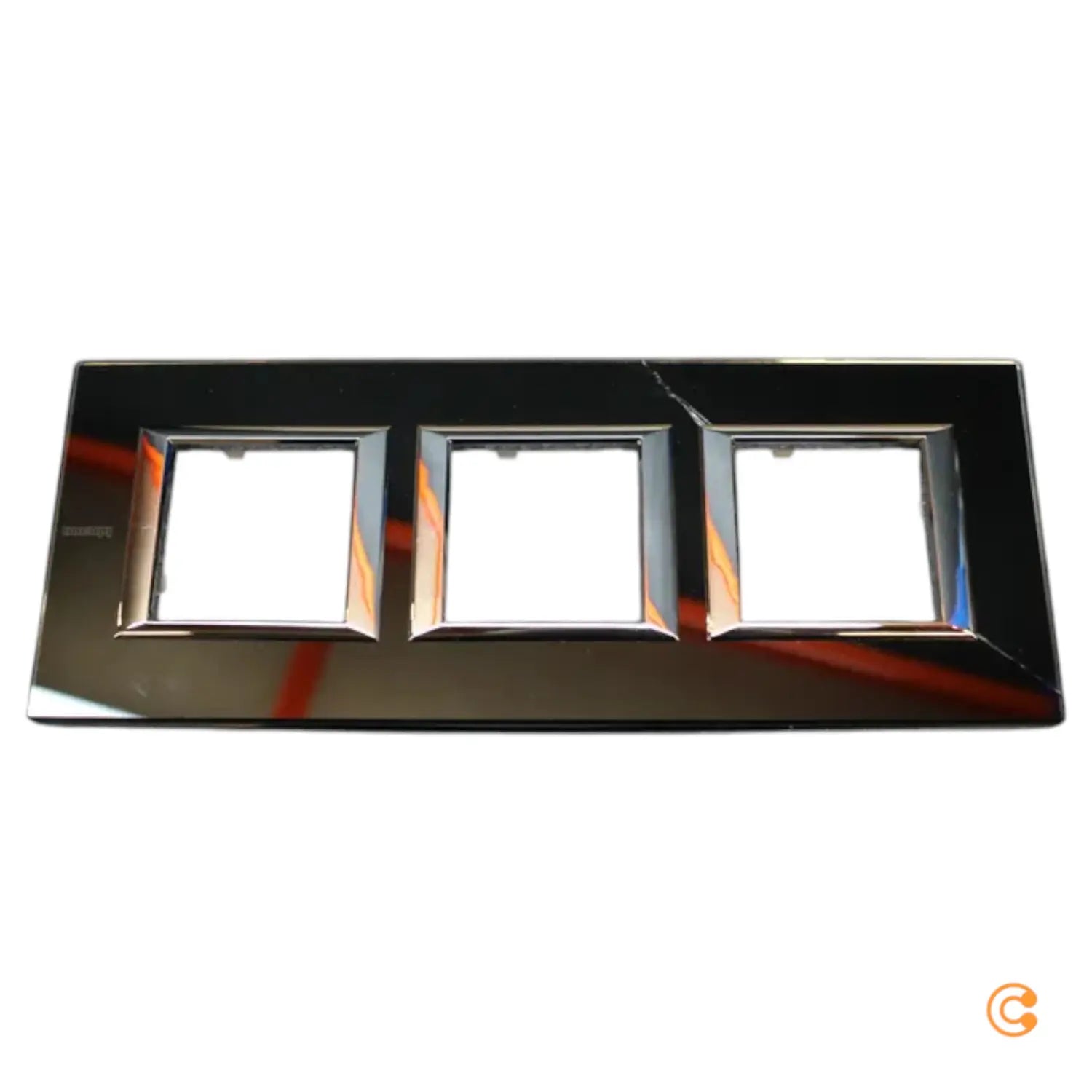 B-Ware Legrand Rahmen Abdeckrahmen Glas Nachtschwarz 3fach Axolute Siehe Text/Foto - 8012199959221