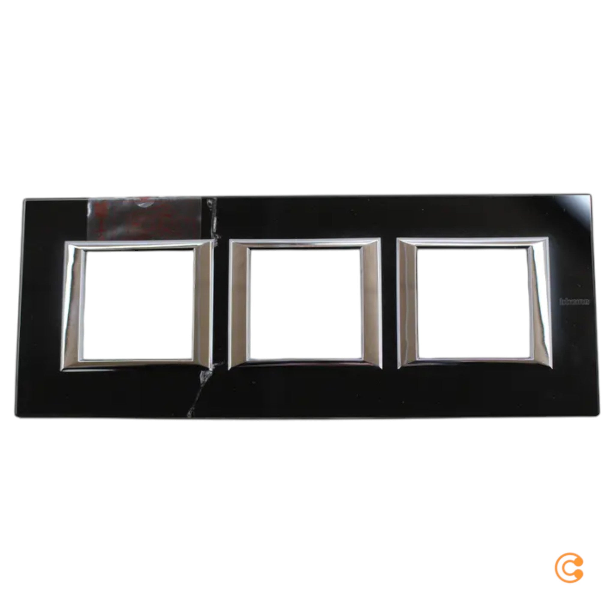 LEGRAND Rahmen Abdeckrahmen Glas Nachtschwarz 3fach SIEHE TEXT/FOTO - 8012199959221