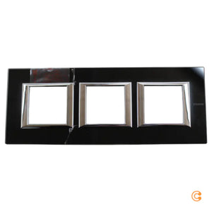 C-Ware LEGRAND Rahmen Abdeckrahmen Glas Nachtschwarz 3fach SIEHE TEXT/FOTO