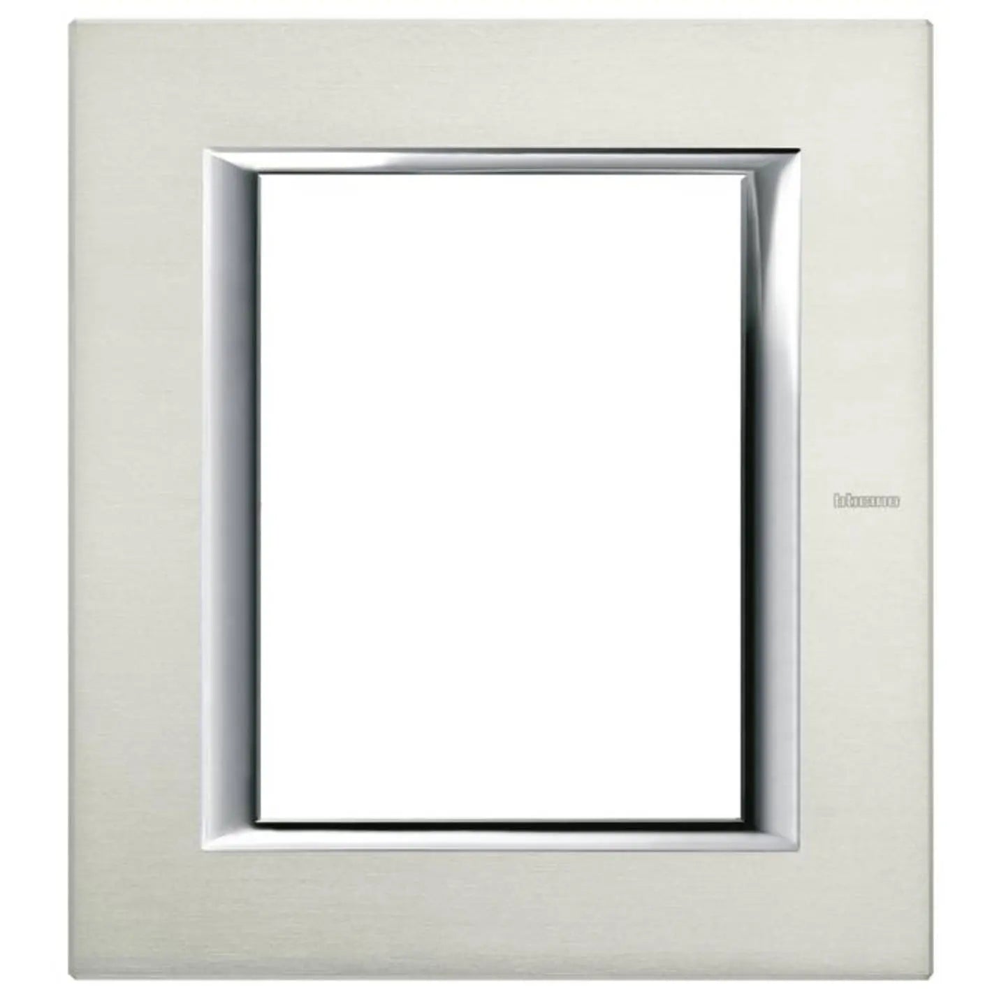 B-Ware Legrand Rahmen Abdeckung Axolute Aluminium Metall Serie 1 St Rahmen Synonym - 8012199761336