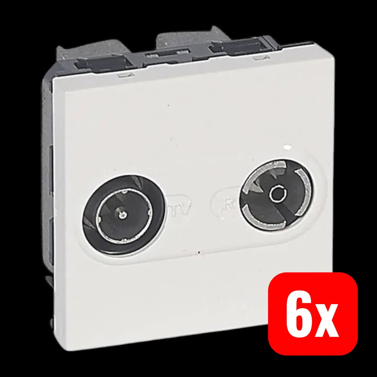 B-Ware Legrand Tv Steckdose Antennendose Tv Dose Mosaic Durchgangsdose Reinweiß 6 Stück - 3245060787875