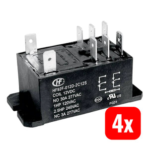 B-Ware Hongfa Powerrelais Hf92 F Steckrelais Relais Strom 24 V/Dc 30 A 2 Wechsler 4 Stück