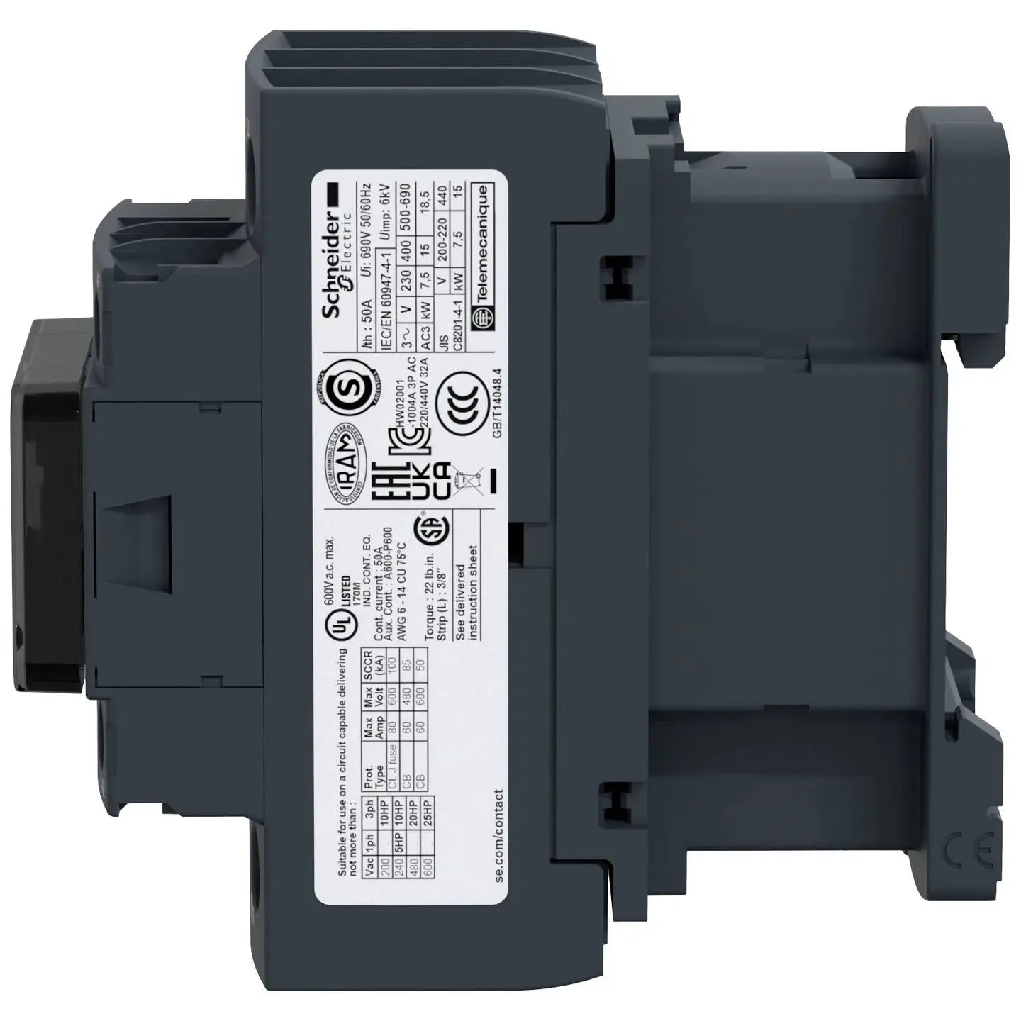 B-Ware Schneider Electric Leistungsschütz Schütz Motorsteuerung 3p1 S1ö 15k W400 V Ac3 - 3389110350135