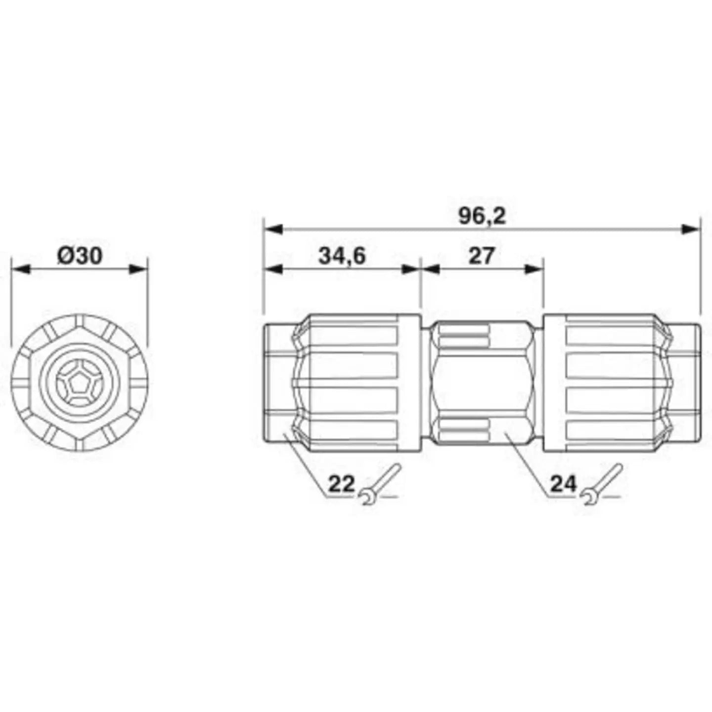 B-Ware Phoenix Contact Leitungsverbinder Kabelverbinder Schraubverriegelung 5 Stück - 4055626033556