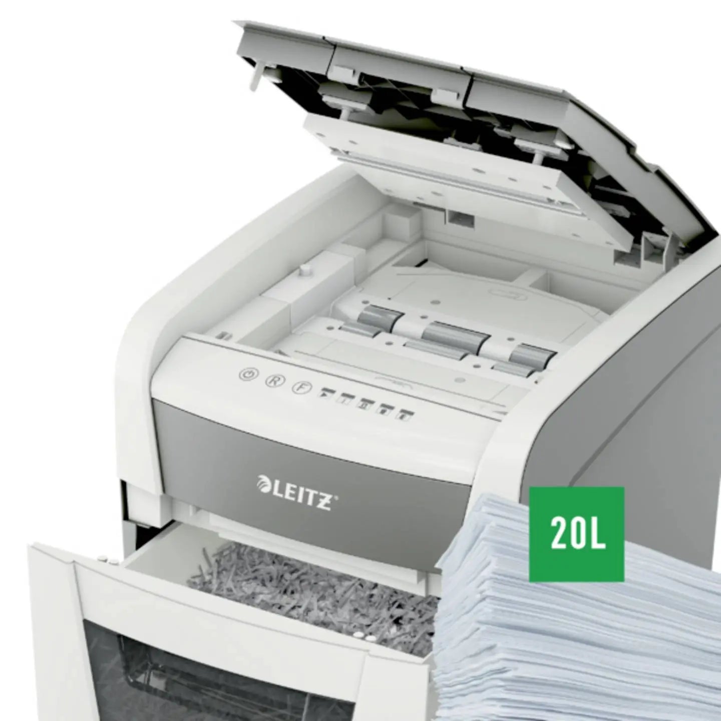B-Ware Leitz Aktenvernichter Schredder Iq Autofeed Small Office Weiß Büro P4  - 4002432128754